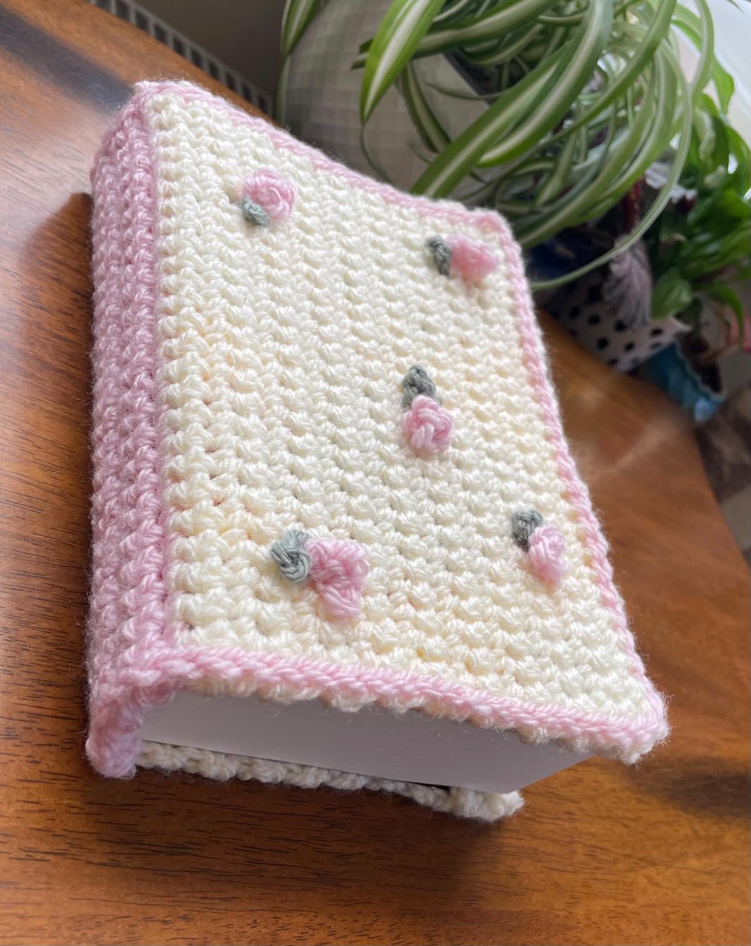 Floral Crochet Book Sleeve